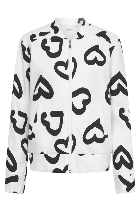 Rösch Lounge Jacket front view in Hearts