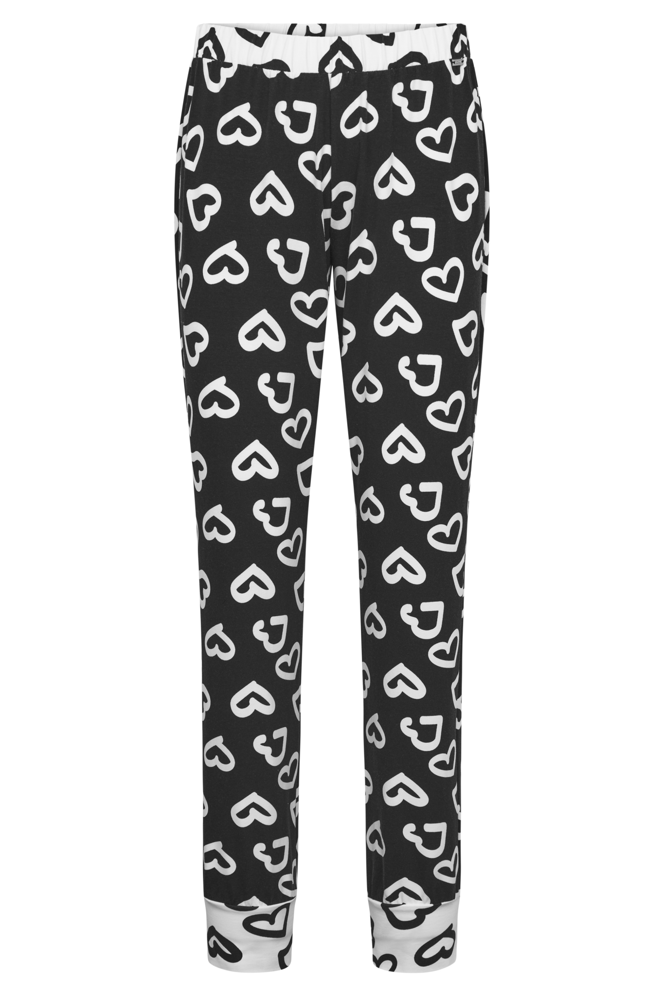 Rösch Lounge Pants front view in Hearts Black