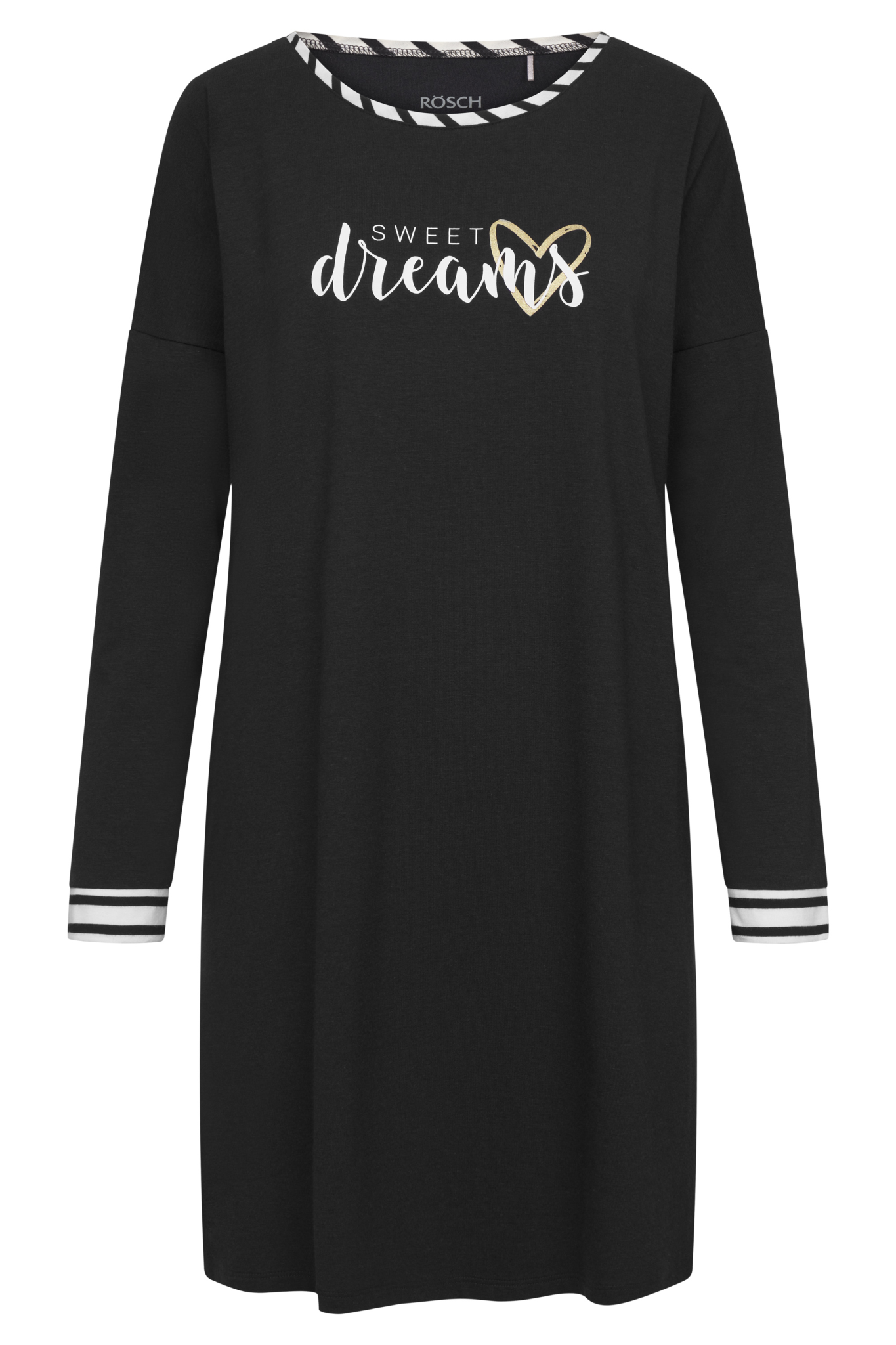 Rösch Nightgown front view in Black