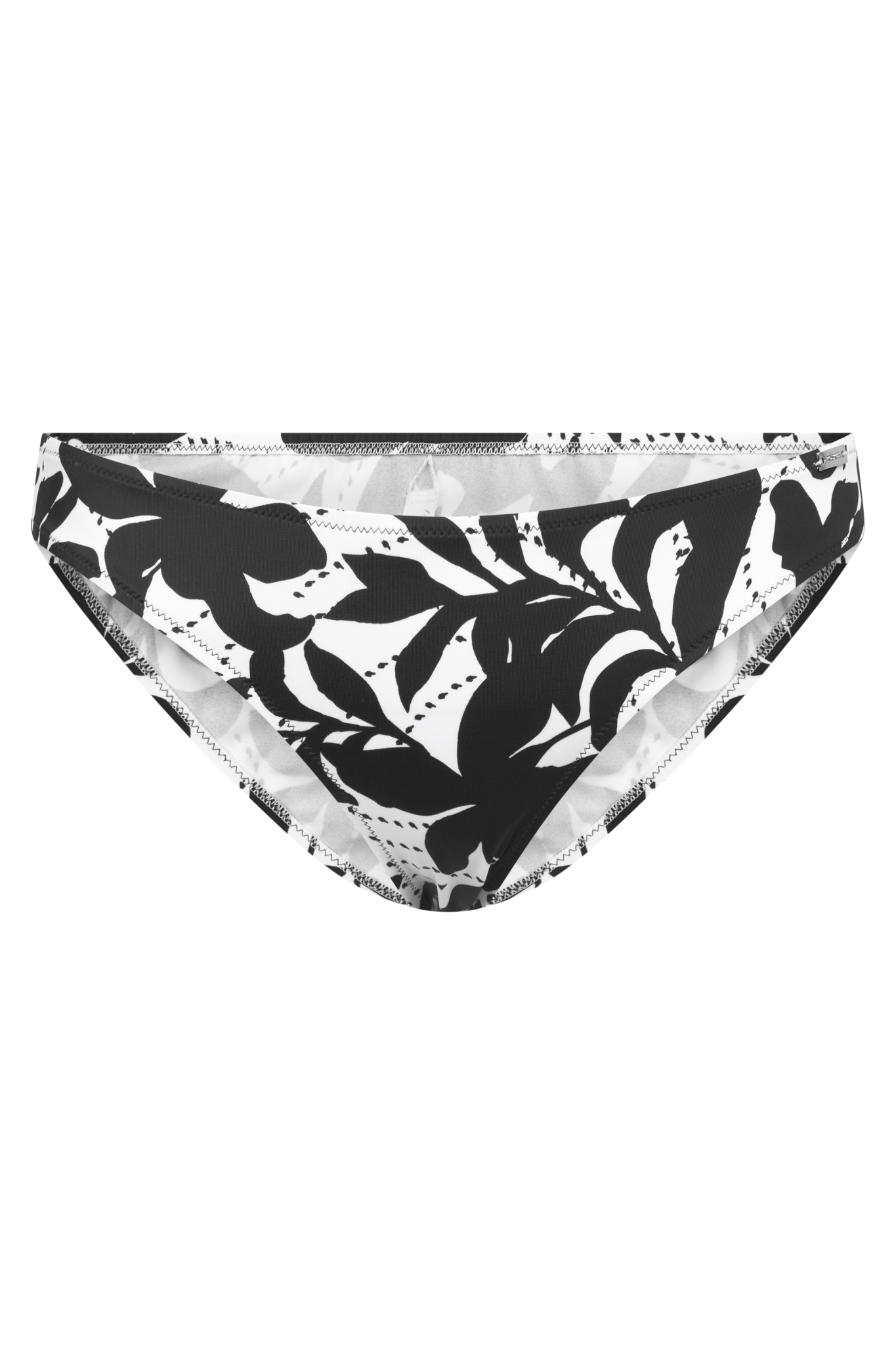 Rösch Bikini front view in Black Leaves