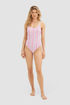 Rösch Swimsuit on model in Stripe Multicolor