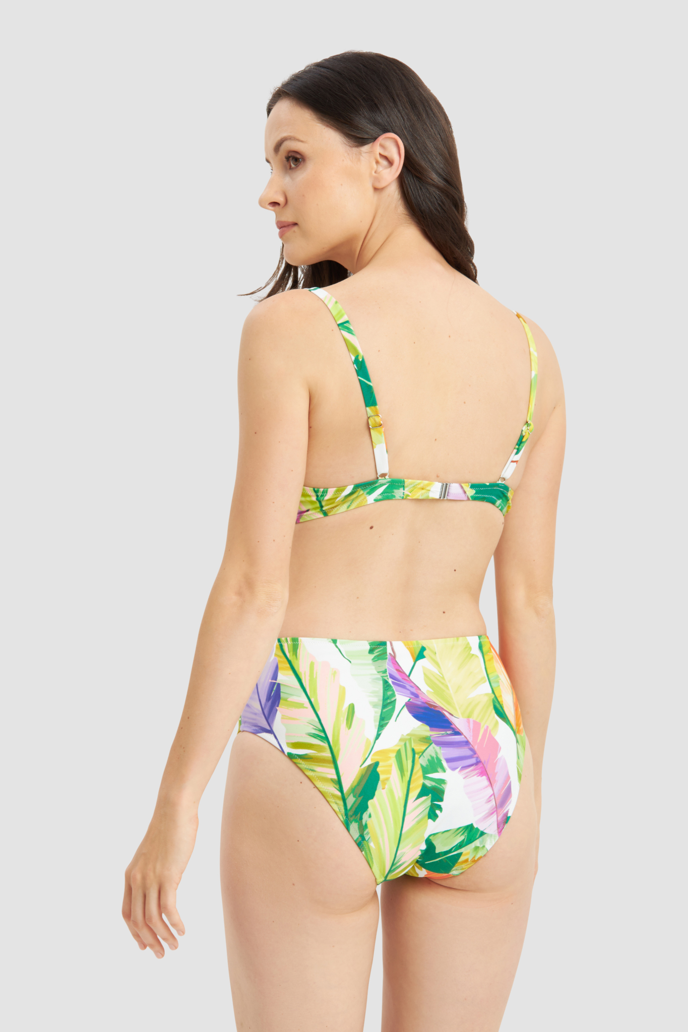 Rösch Lounge Top back view in Green Leaves
