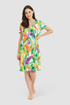 Rösch Beach Dress on model in Green Leaves