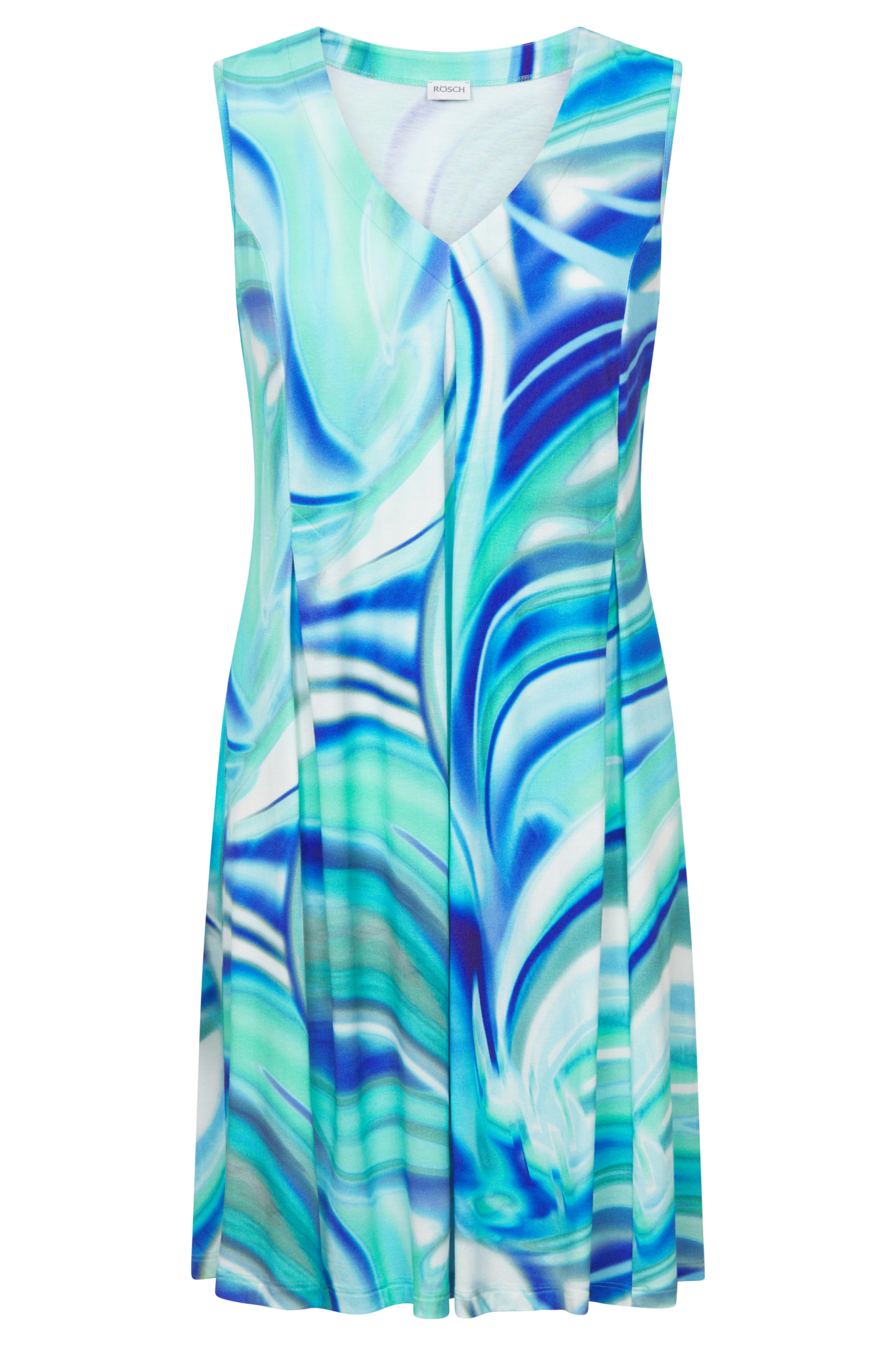 Rösch Beach Dress front view in Blue Watercolor