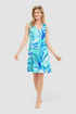 Rösch Beach Dress on model in Blue Watercolor