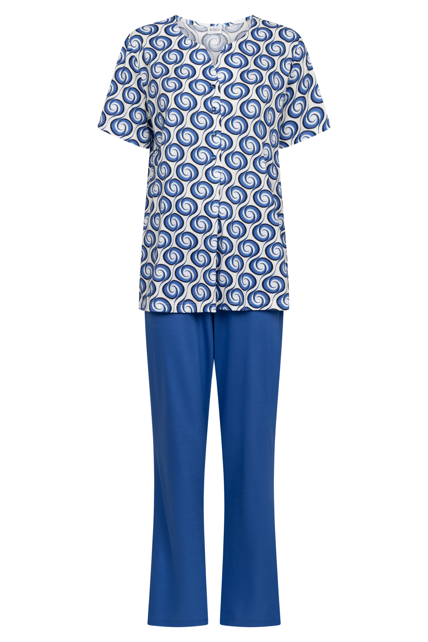 Rösch Pyjamas front view in Dynamic Print