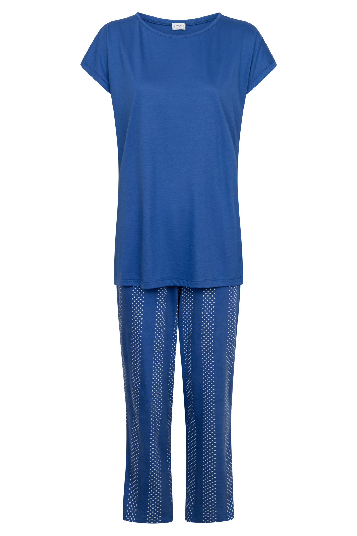Rösch Pyjamas front view in Graphic Dots