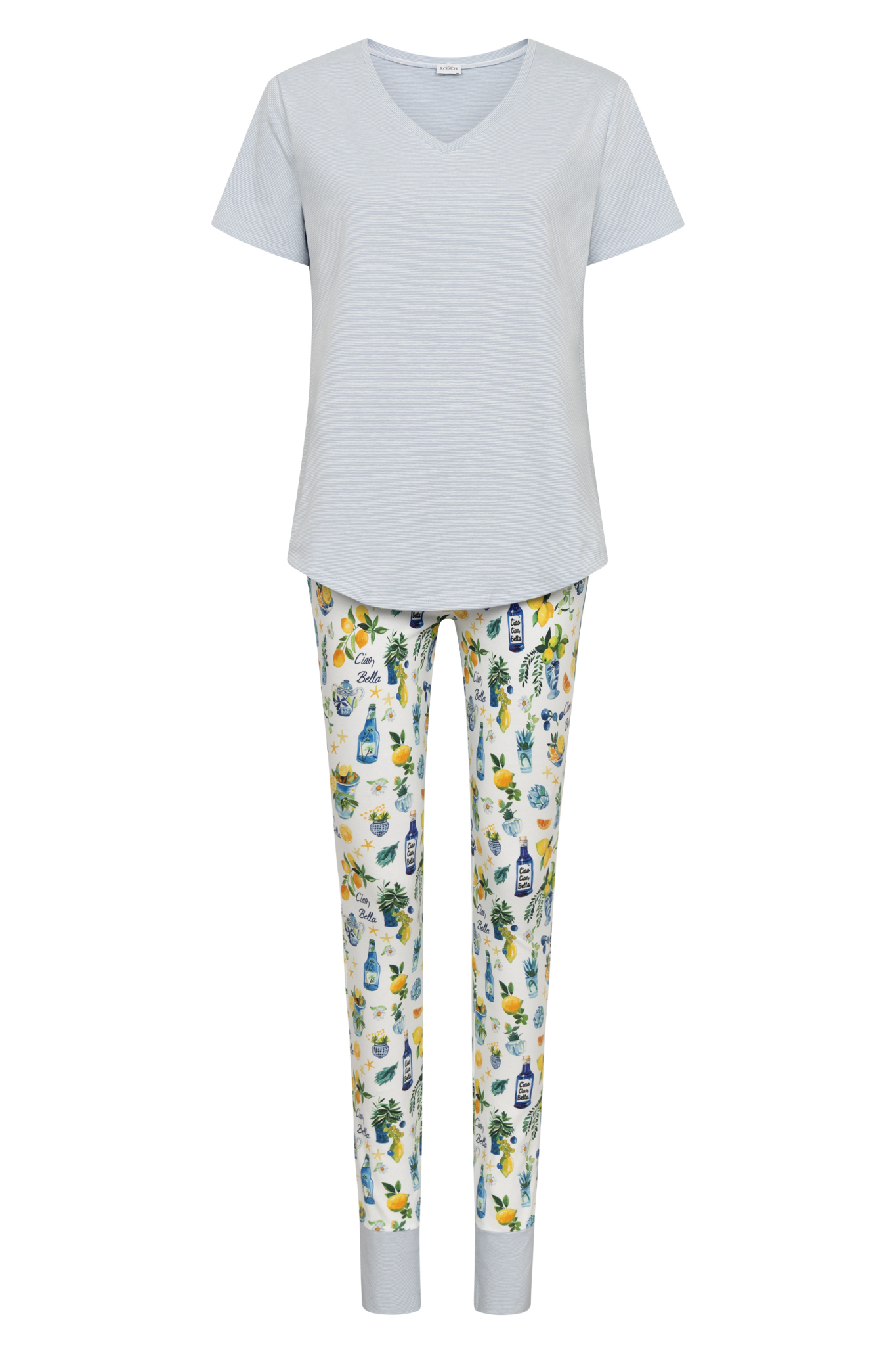 Rösch Pyjamas front view in Super Lemon