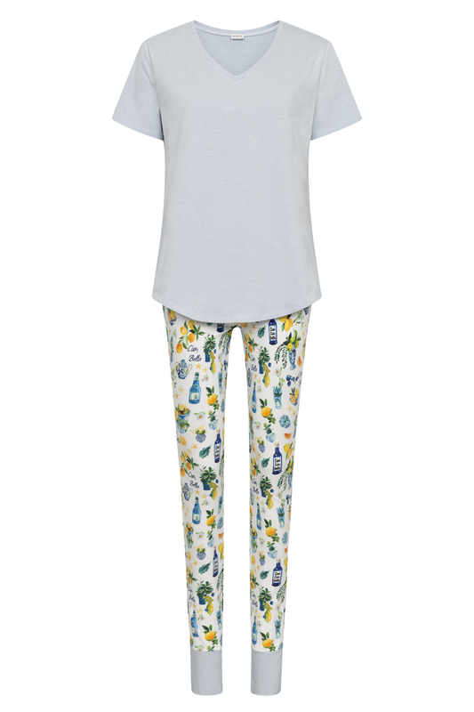 Rösch Pyjamas front view in Super Lemon