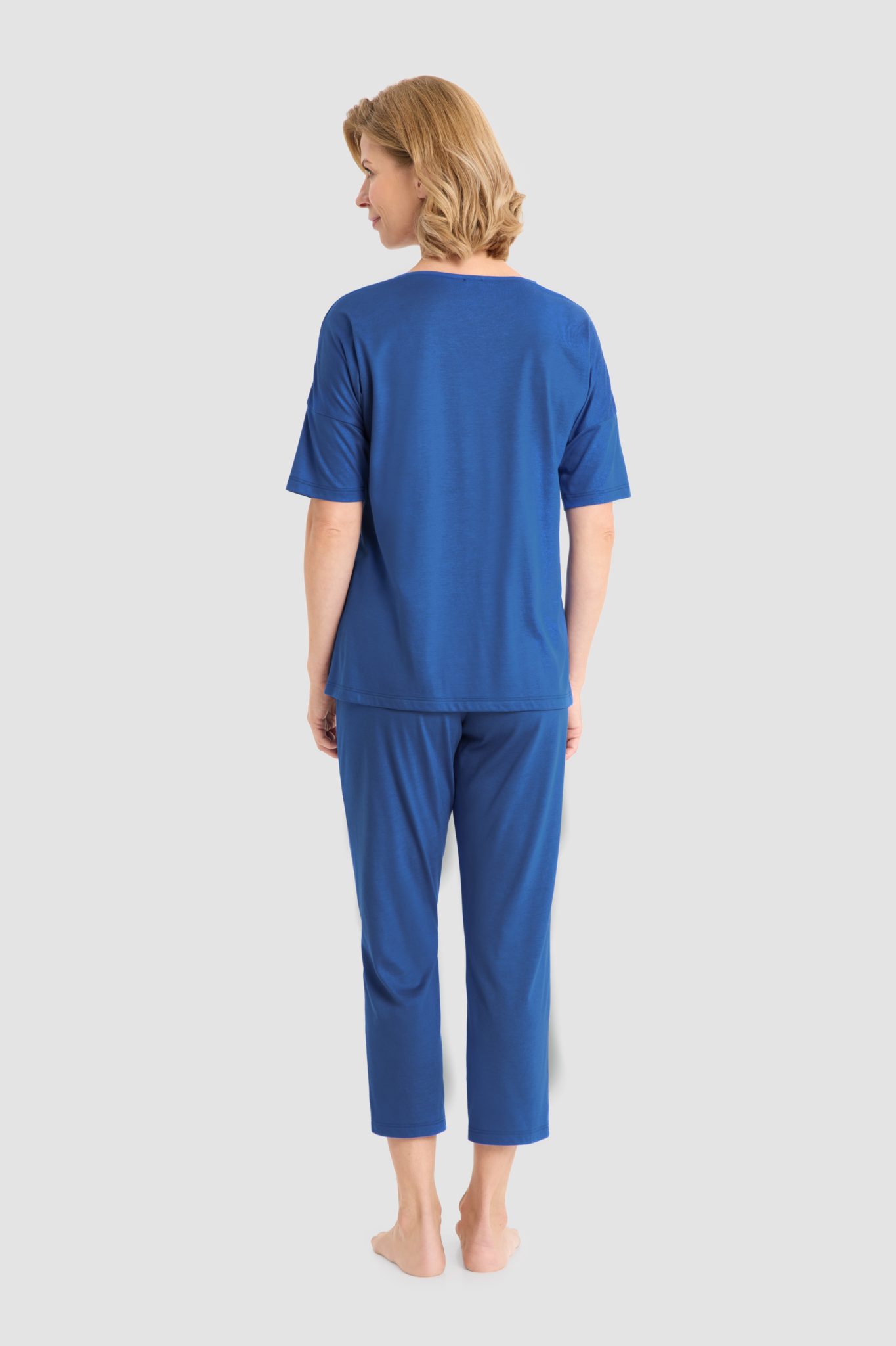 Rösch Pyjamas back view in Sapphire Blue