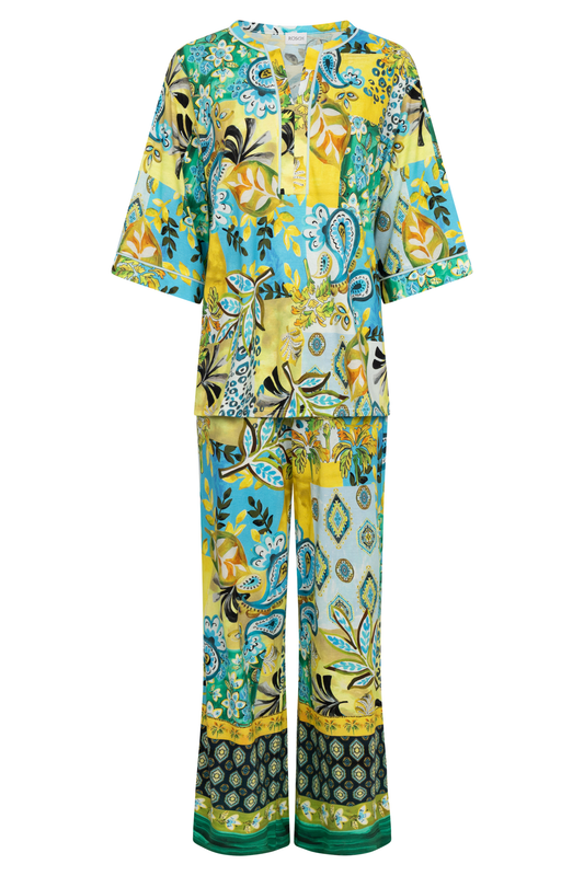 Rösch Pyjamas front view in Placed Print