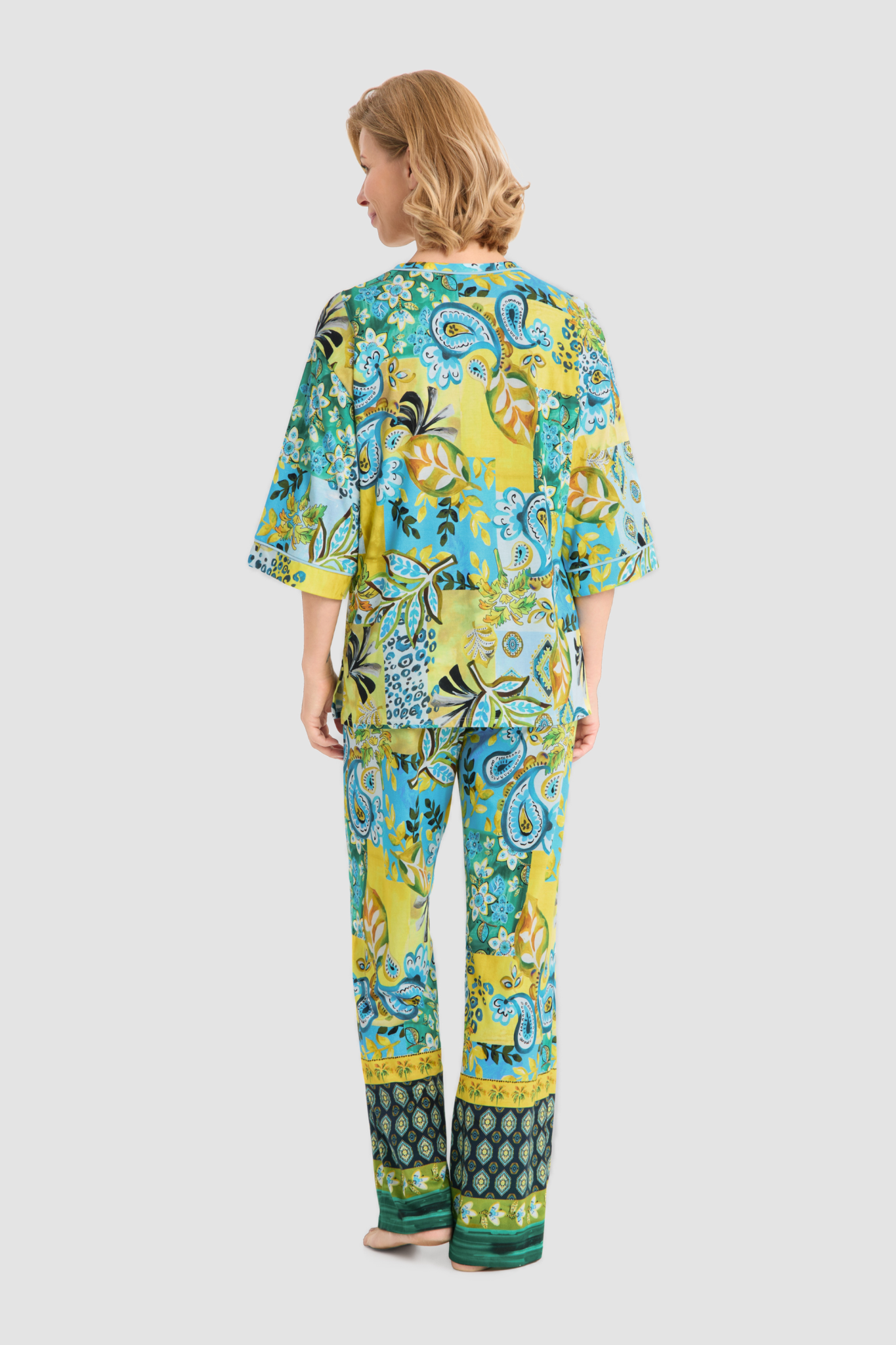 Rösch Pyjamas back view in Placed Print
