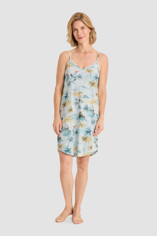 Rösch Nightgown on model in Palm beach