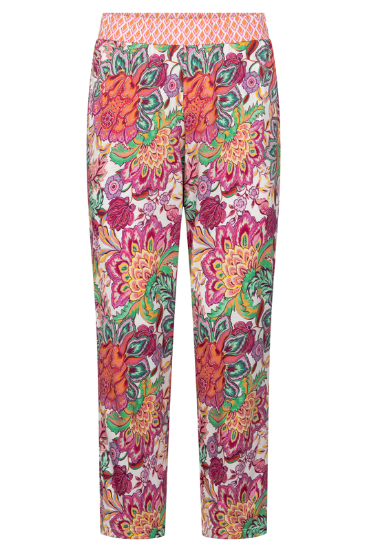 Rösch Lounge Pants front view in Flower Mix