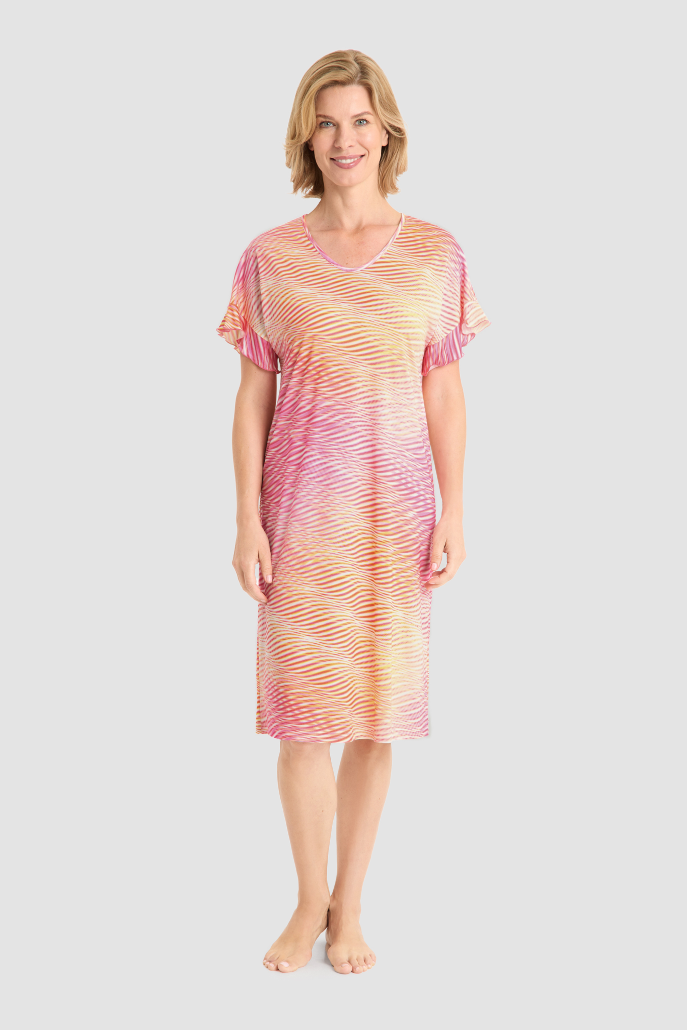 Rösch Nightgown on model in Wild Waves