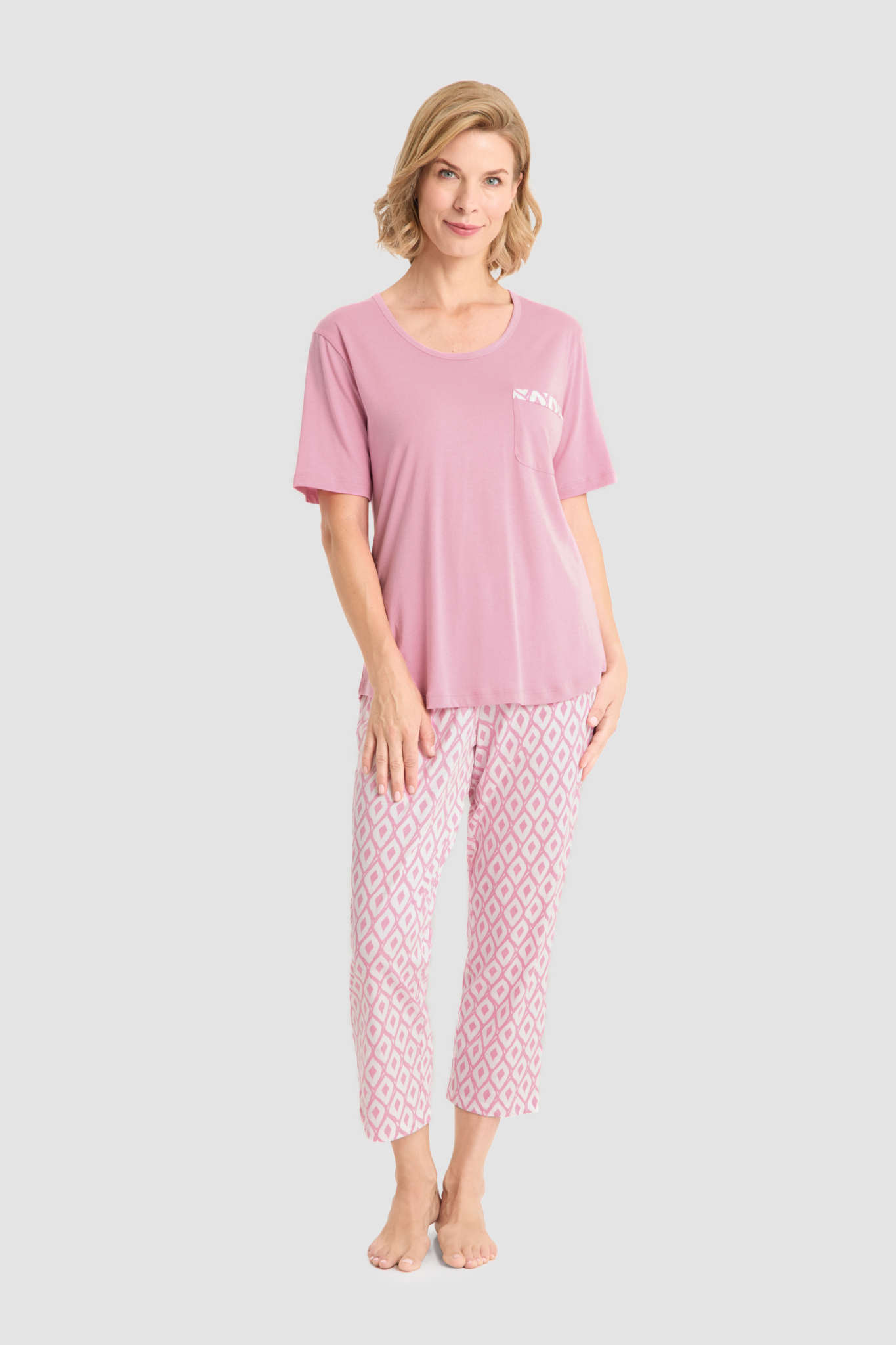 Rösch Pyjamas on model in Graphic Print