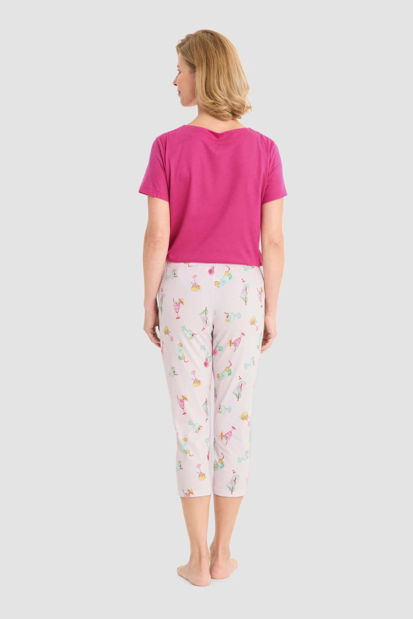 Rösch Lounge Pants back view in Fancyprint