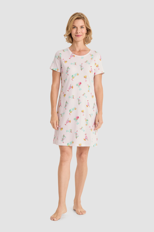 Rösch Nightgown on model in Fancyprint