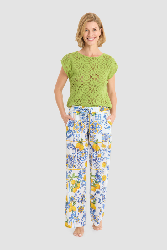 Rösch Lounge Pants on model in Super Lemon