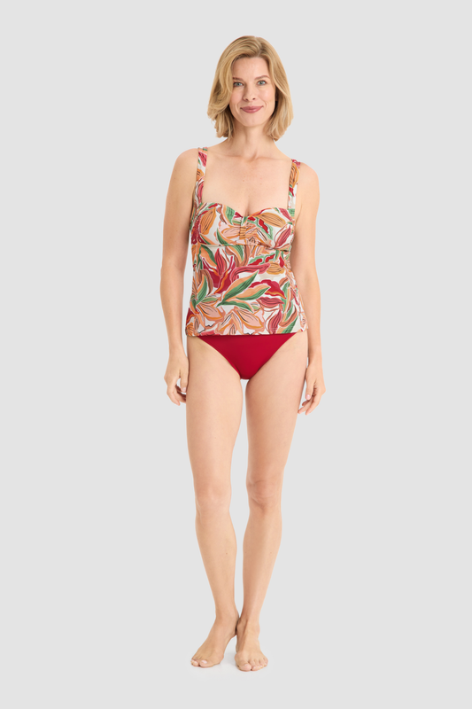Rösch Tankini on model in Multicolor Leaves