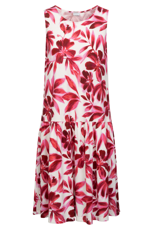 Rösch Beach Dress front view in Pink Flowers