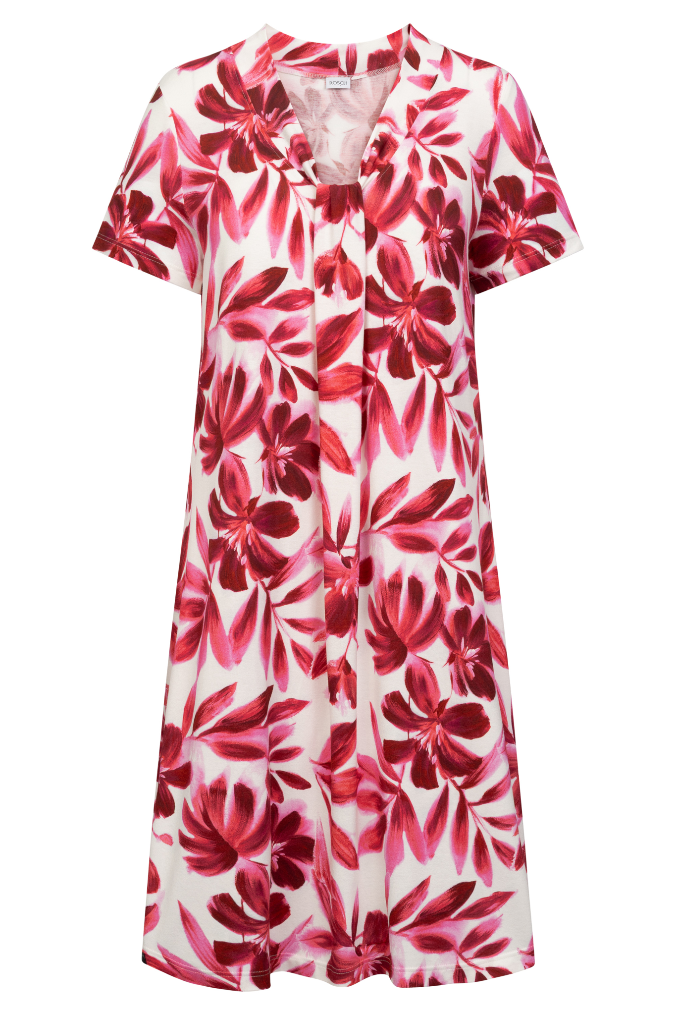 Rösch Beach Dress front view in Pink Flowers