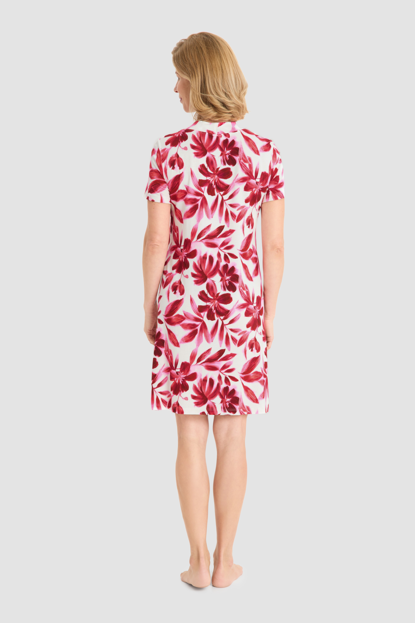 Rösch Beach Dress back view in Pink Flowers