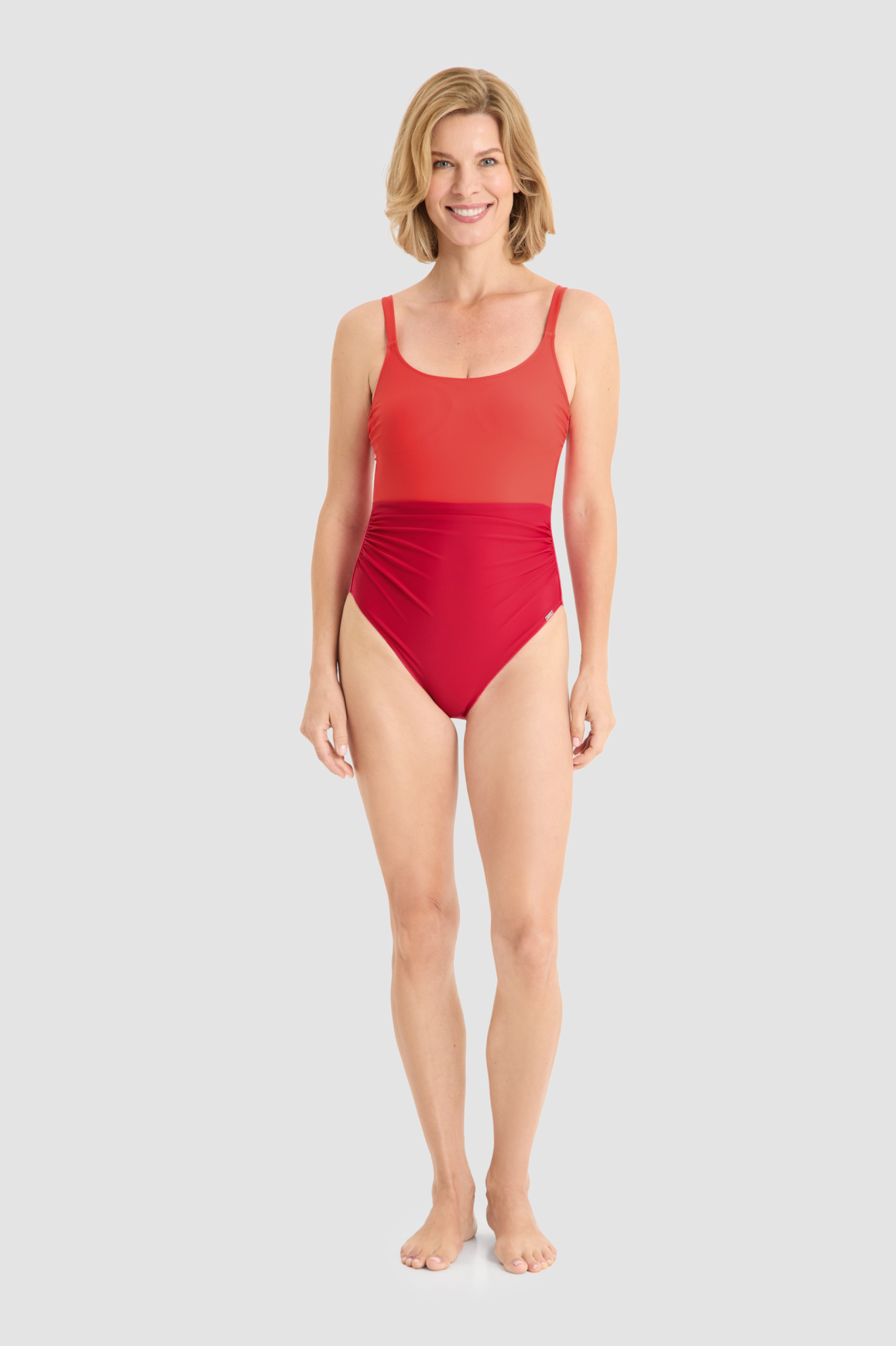Rösch Swimsuit on model in Hot Red