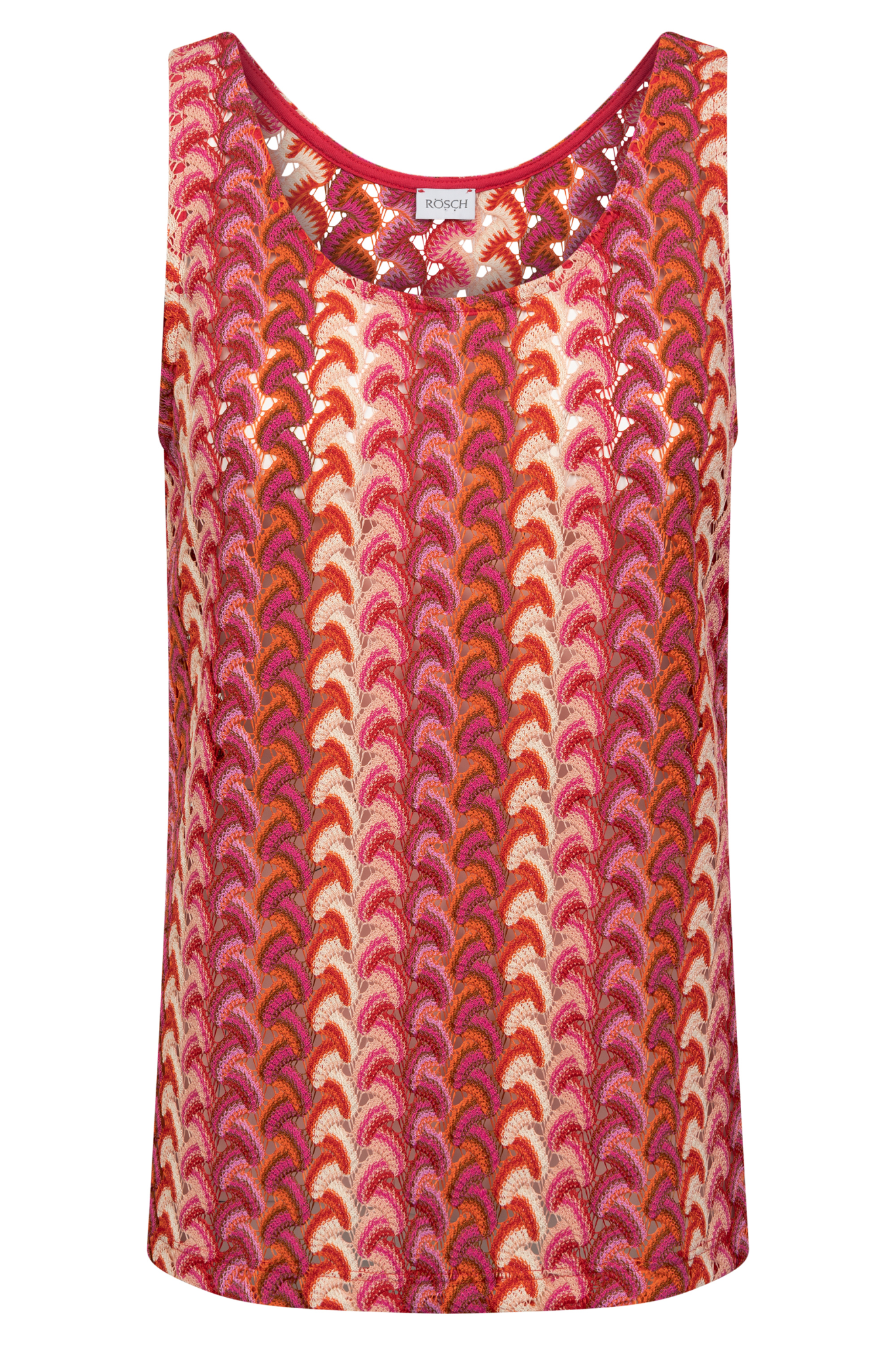 Rösch Lounge Top front view in Pink-Multicolor