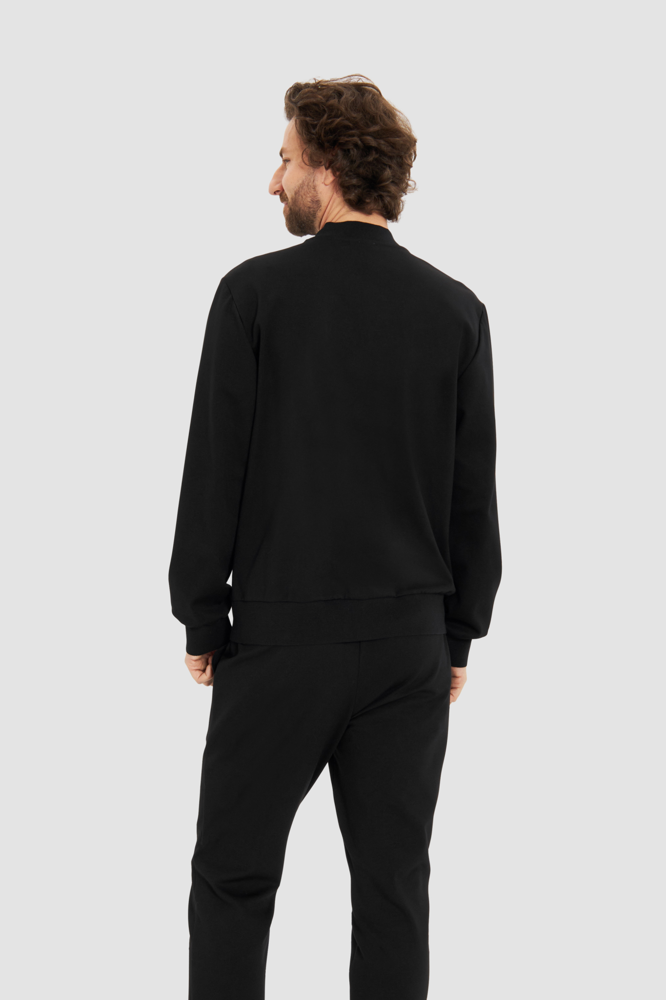 Rösch Lounge Jacket back view in Jet Black