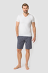 Rösch Lounge Pants on model in Stripe Grey