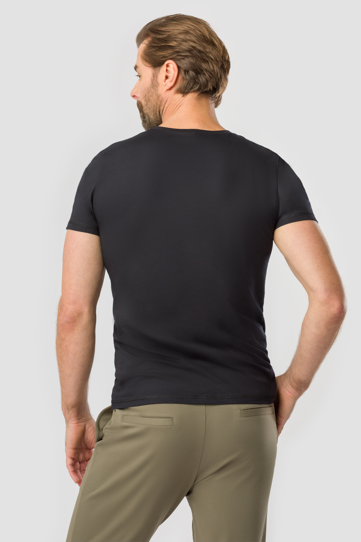 Rösch Lounge Top back view in Schwarz