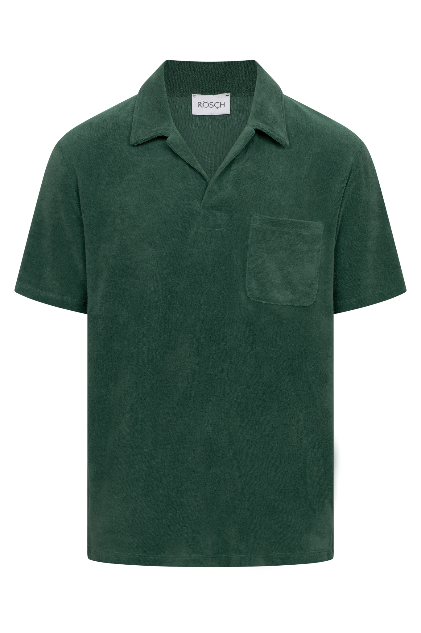 Rösch Lounge Top front view in Bottle Green