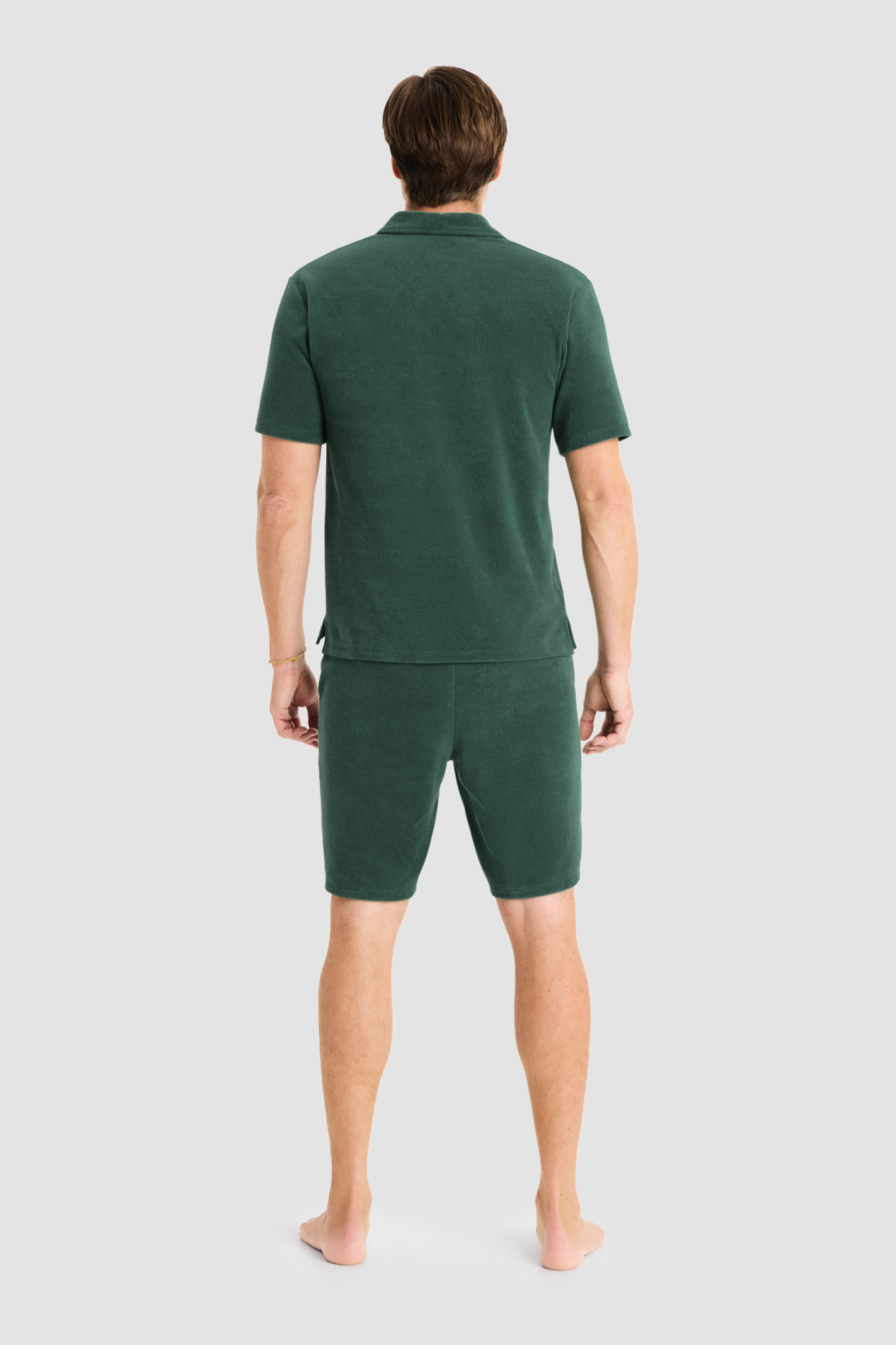 Rösch Lounge Top back view in Bottle Green
