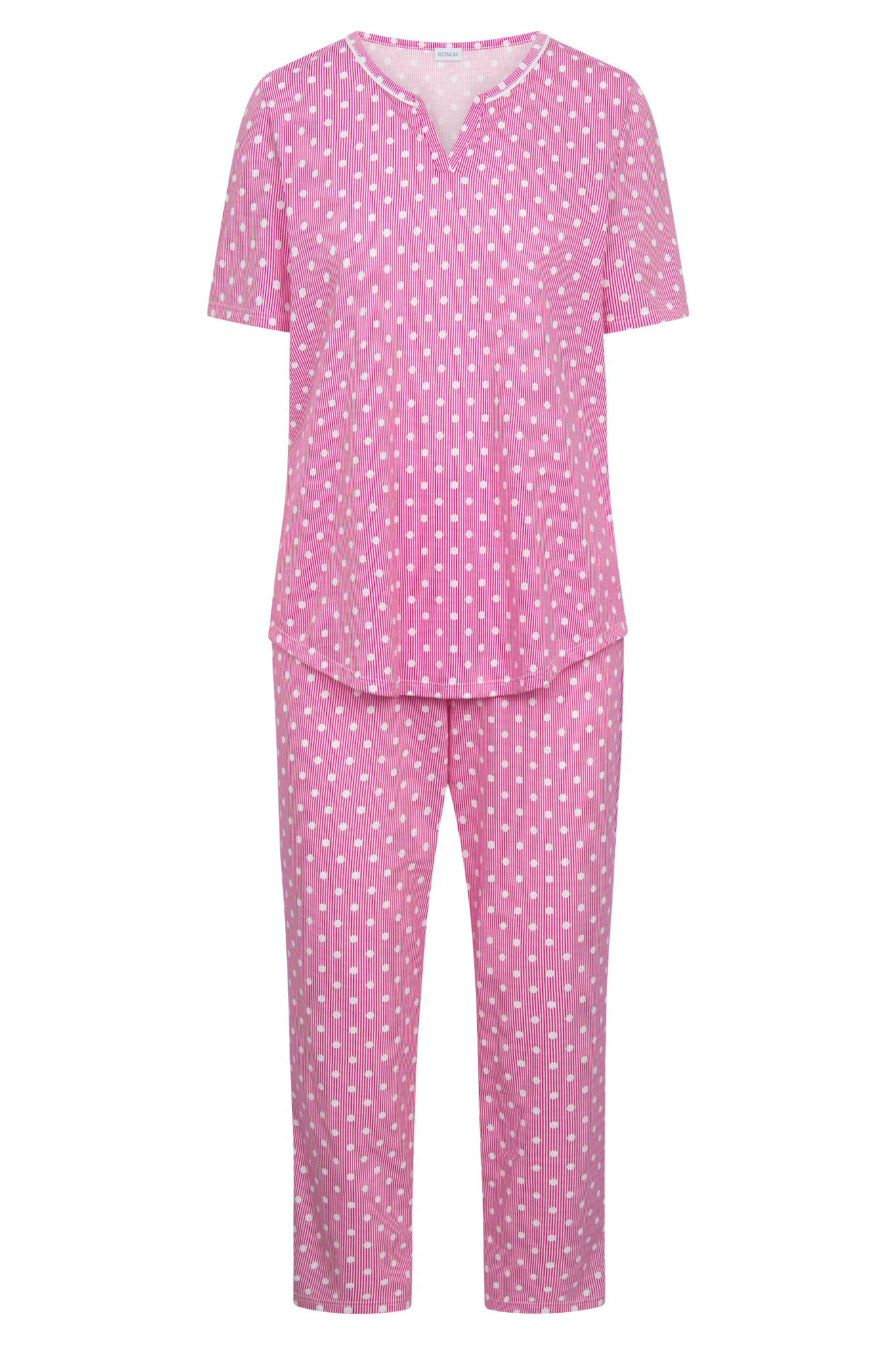 Rösch Pyjamas front view in Fuchsia