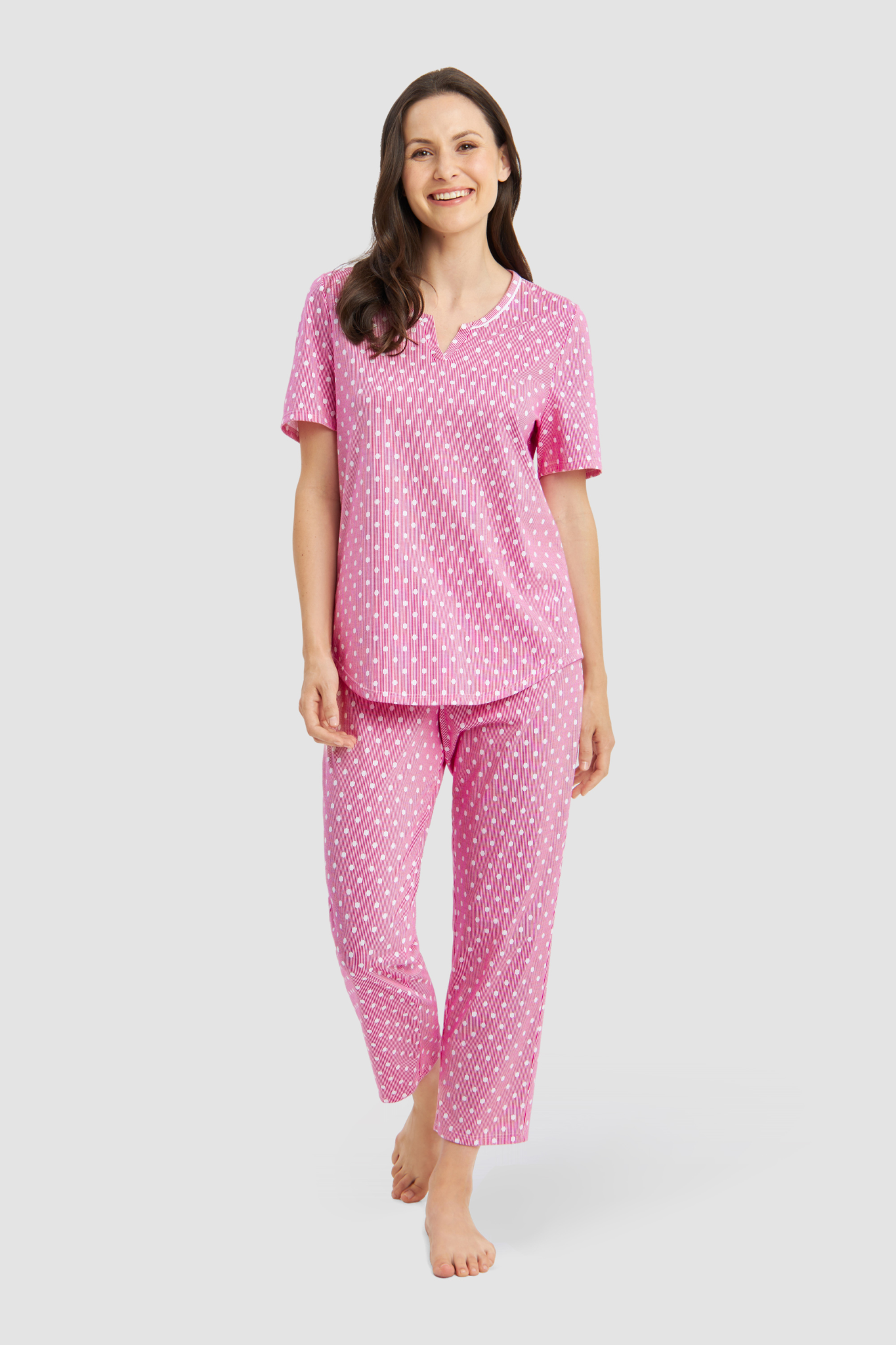 Rösch Pyjamas on model in Fuchsia