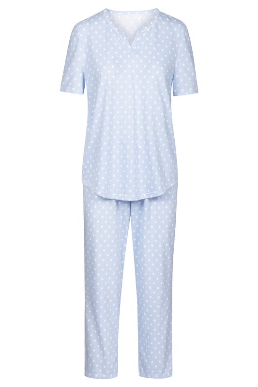 Rösch Pyjamas front view in Skyblue