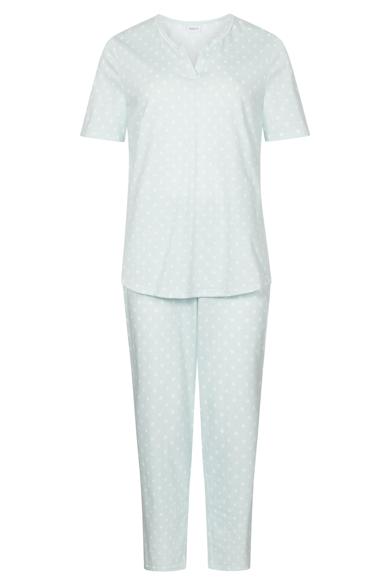 Rösch Pyjamas front view in Cool Mint