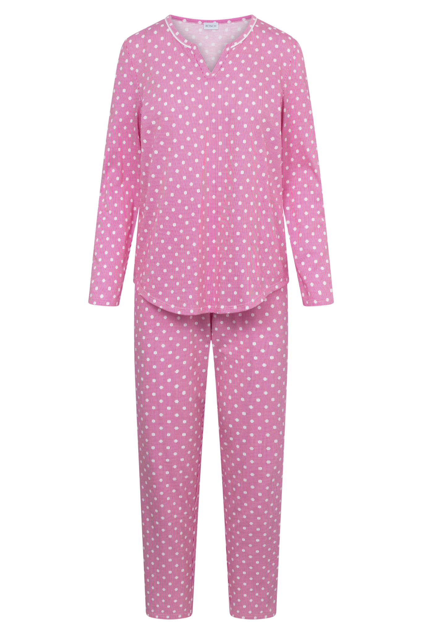 Rösch Pyjamas front view in Fuchsia