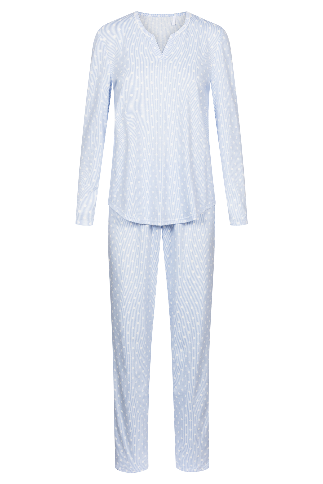 Rösch Pyjamas front view in Skyblue