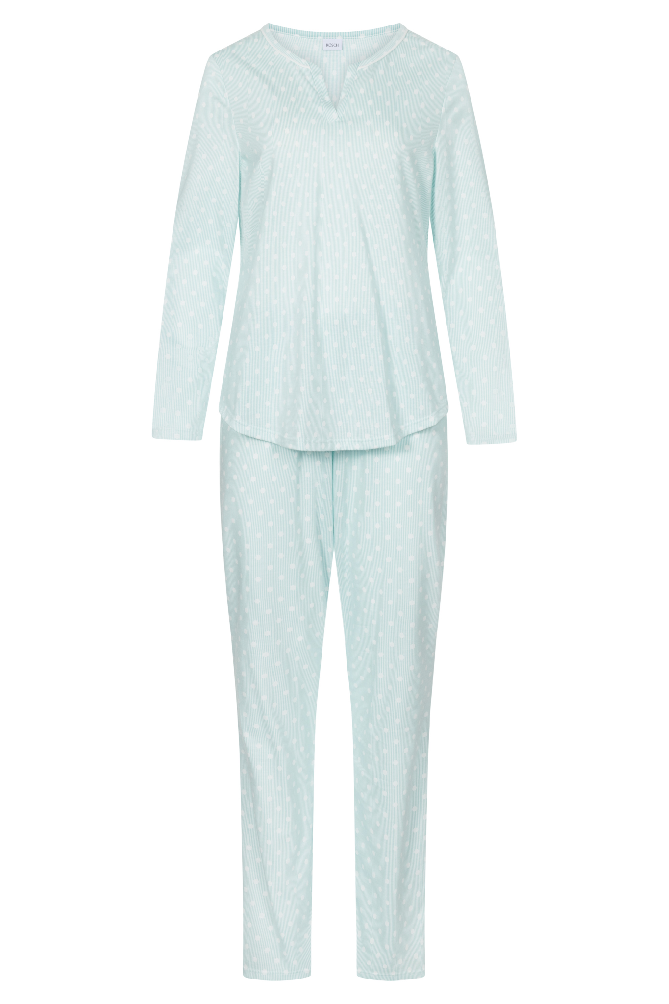 Rösch Pyjamas front view in Cool Mint