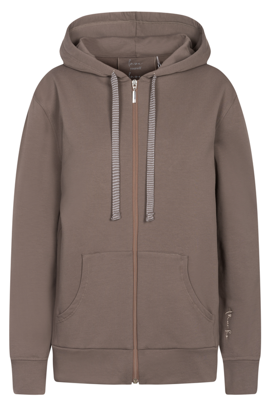 Rösch Lounge Jacket front view in Taupe