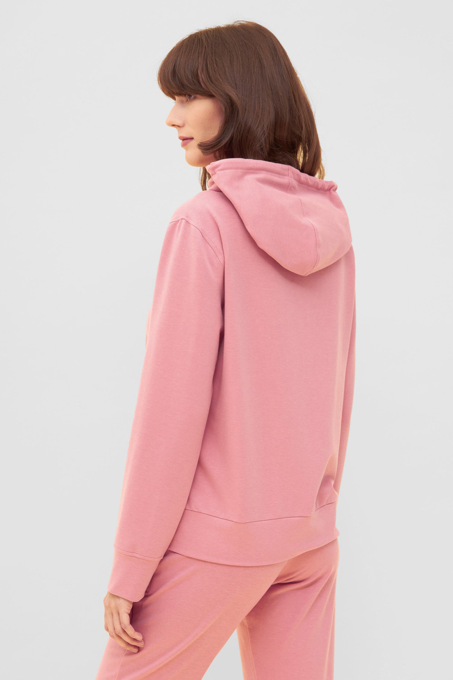 Rosch Hoodie Gots, 1/1 Sleeve, Zipper, Pockets (1884204) Tearose