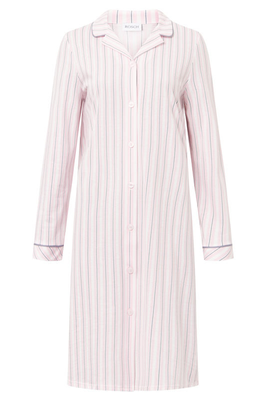 Rösch Nightgown front view in Rose Stripe