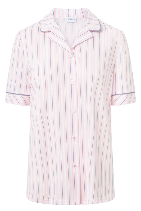 Rösch Lounge Top front view in Rose Stripe