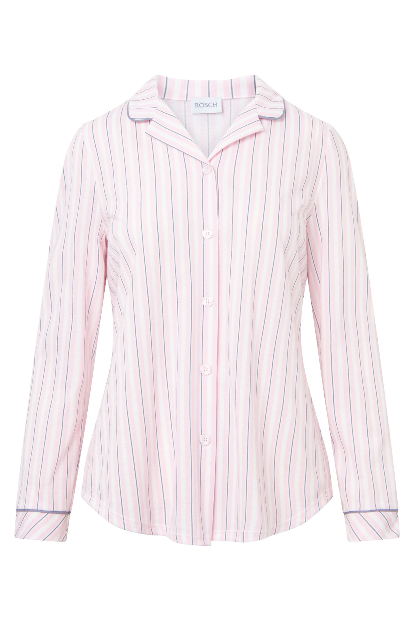 Rösch Lounge Top front view in Rose Stripe