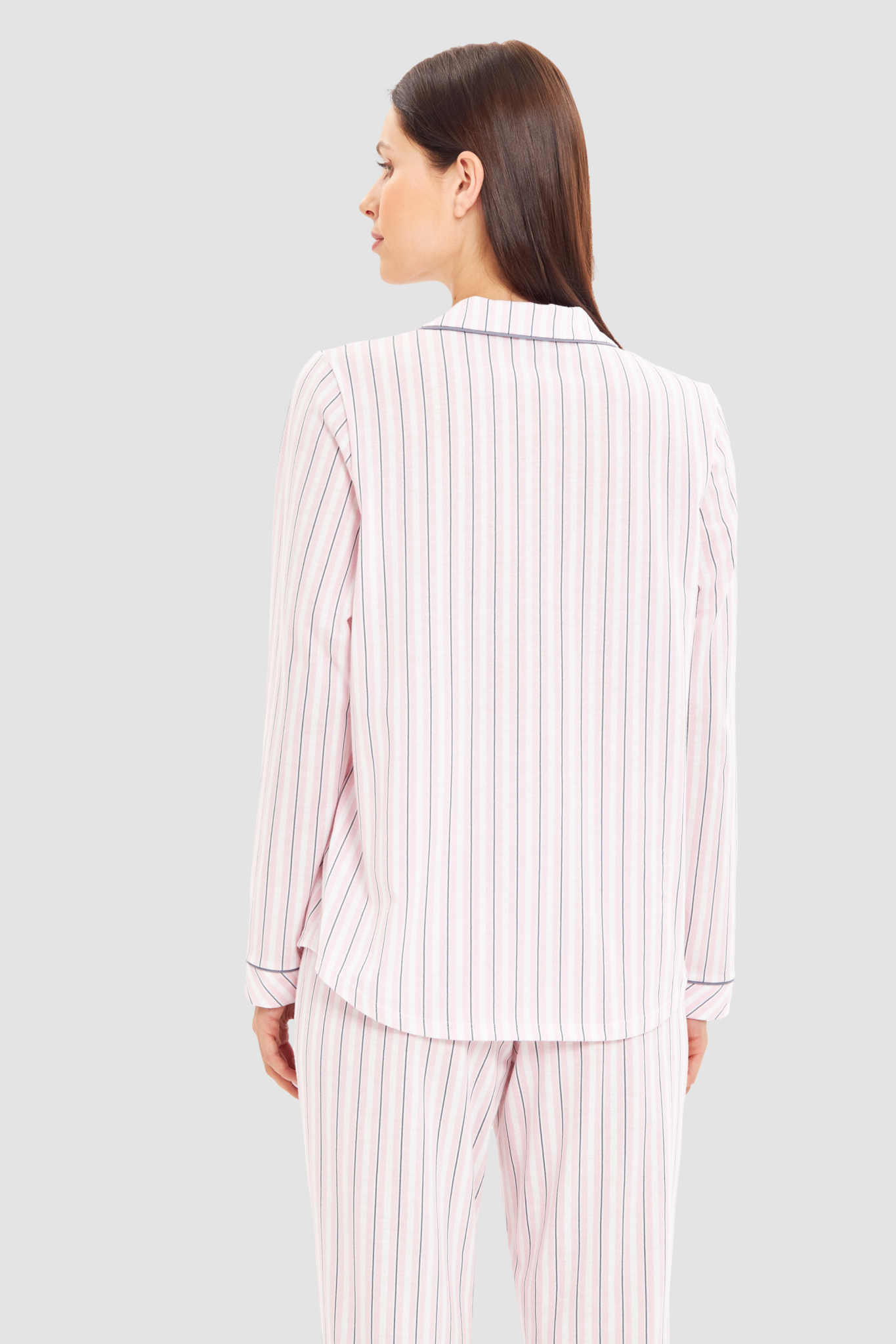 Rösch Lounge Top back view in Rose Stripe