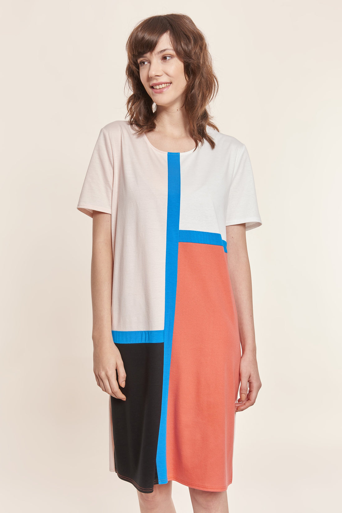 Feraud Night Dress, 1/2 Sleeve, Round Neck Flächenteiler (3211134) Coralle-Multicolor