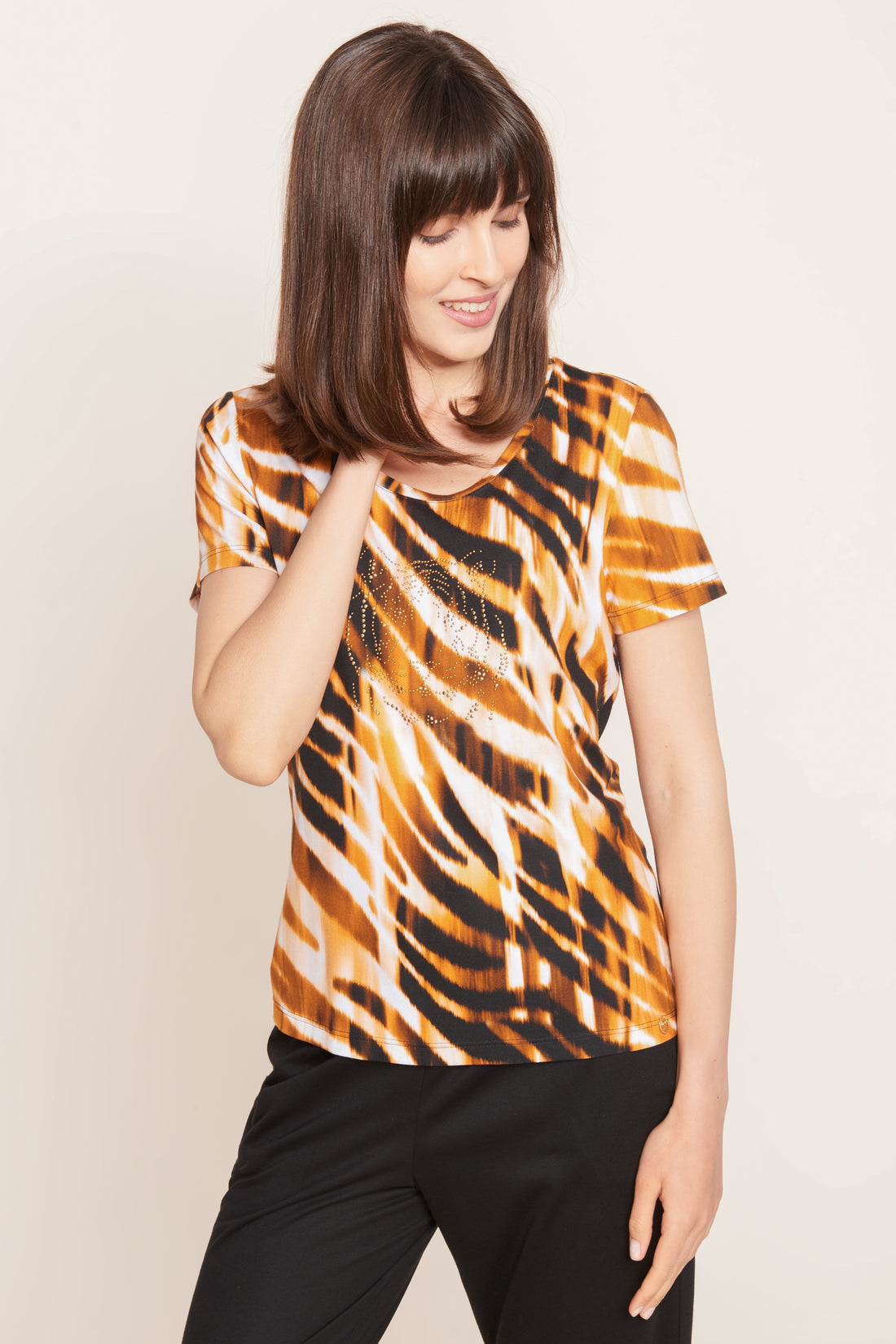 Feraud Shirt, 1/2 Sleeve, Round Neck Tiger Allo (3215032) Animalprint