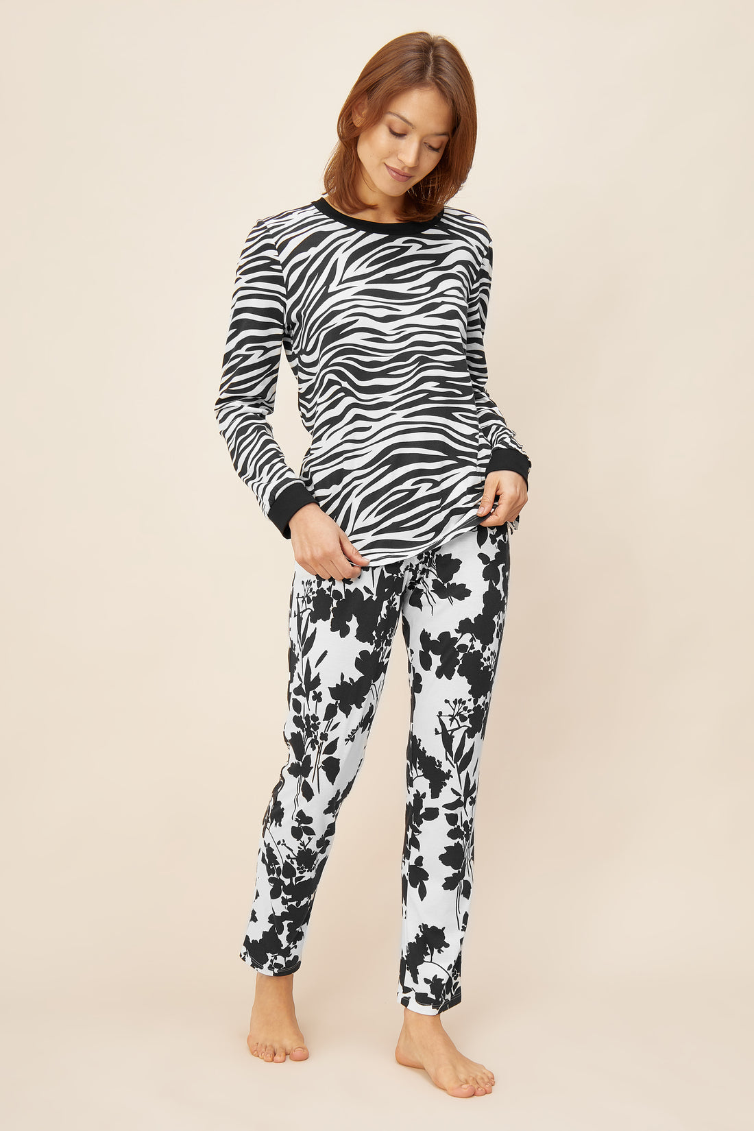 Feraud Pajama, 1/1 Sleeve, Pants 1/1, Round Neck Pr (3221020) Print Mix